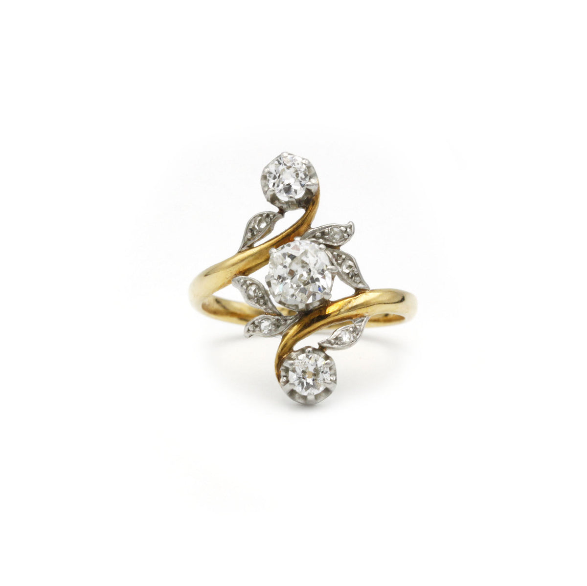 Bague - Or, Platine & Diamants
