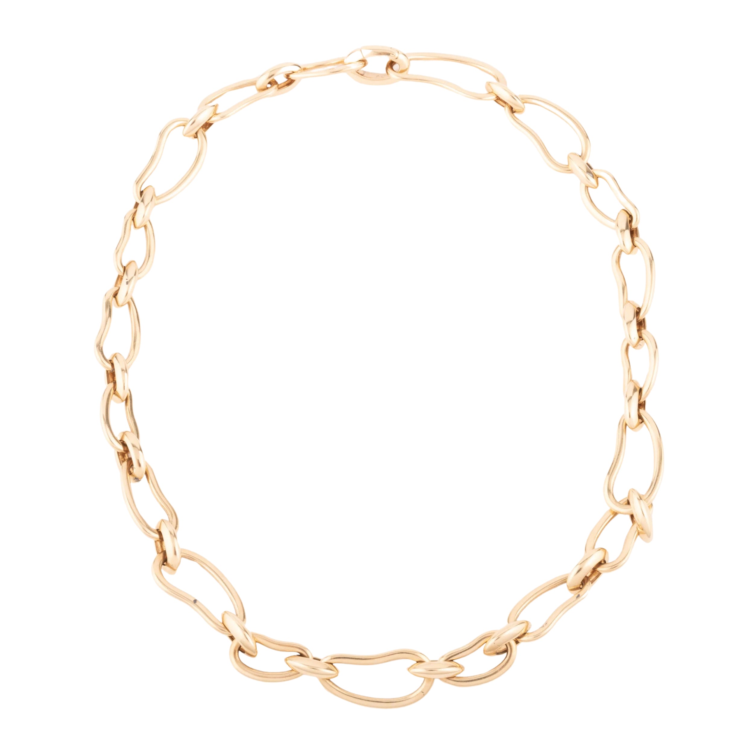 Pomellato yellow gold necklace and bracelet Paisley model