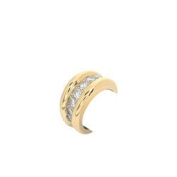 Bague en or jaune et diamants