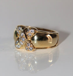 MAUBOUSSIN bague Arlequin vintage or jaune et diamants