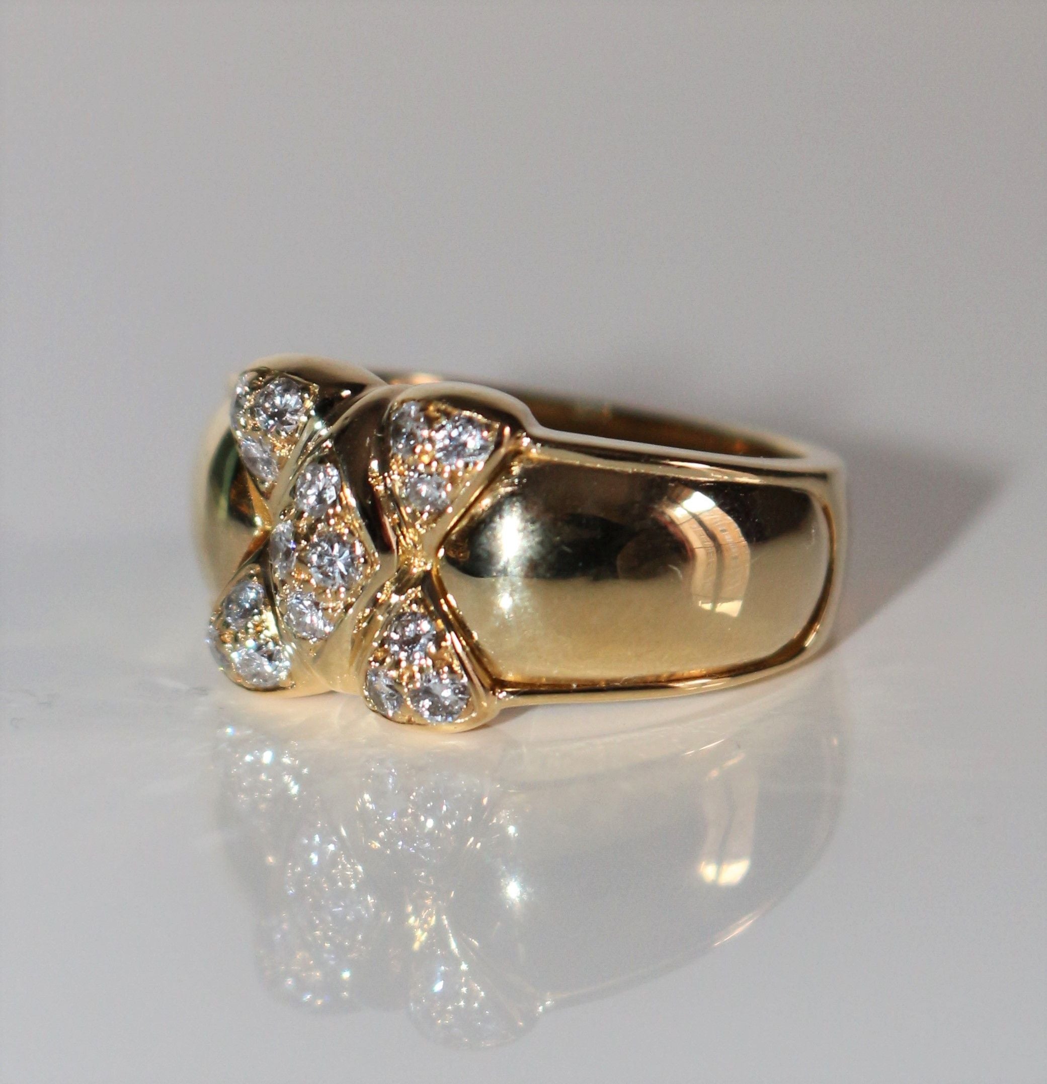 MAUBOUSSIN bague Arlequin vintage or jaune et diamants