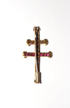 Croix De Lorraine Rubis, Saphirs, Diamants Or Jaune