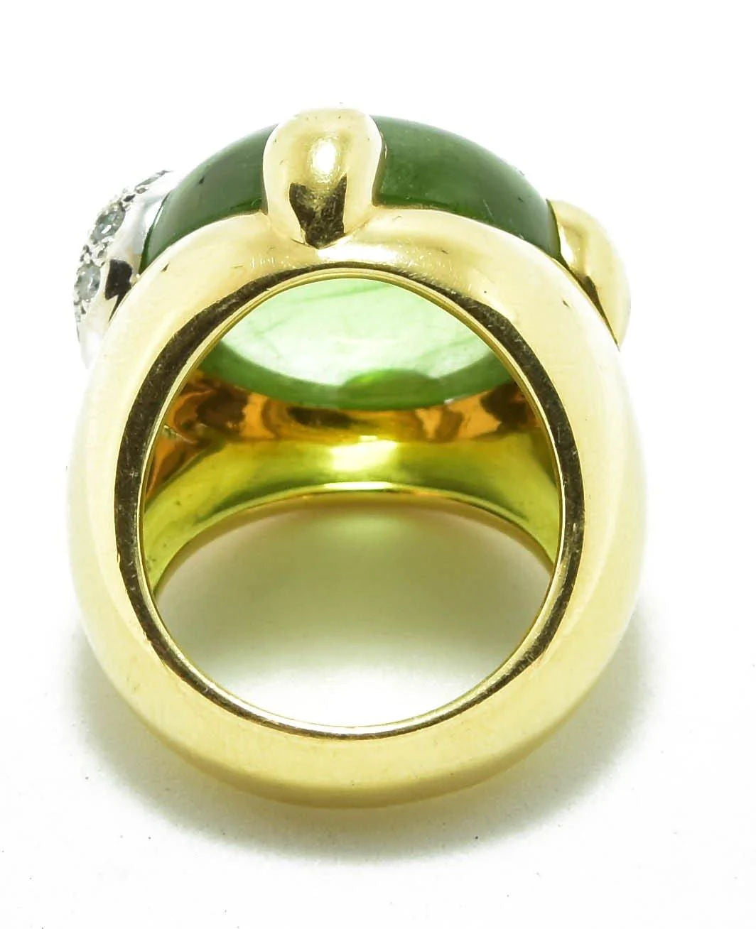 Bague or Jaune Peridot signée Pomellato