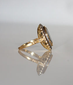 Bague Pompadour Saphir Diamants