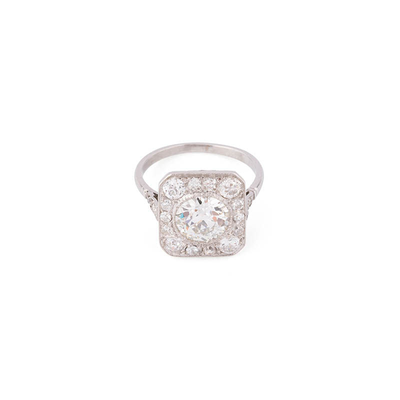 Bague Art Déco Platine et diamants