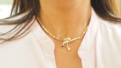 Collier Vintage En Or Jaune, Diamants Et Rubis