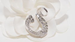 Boucles d'oreilles en or blanc et diamants