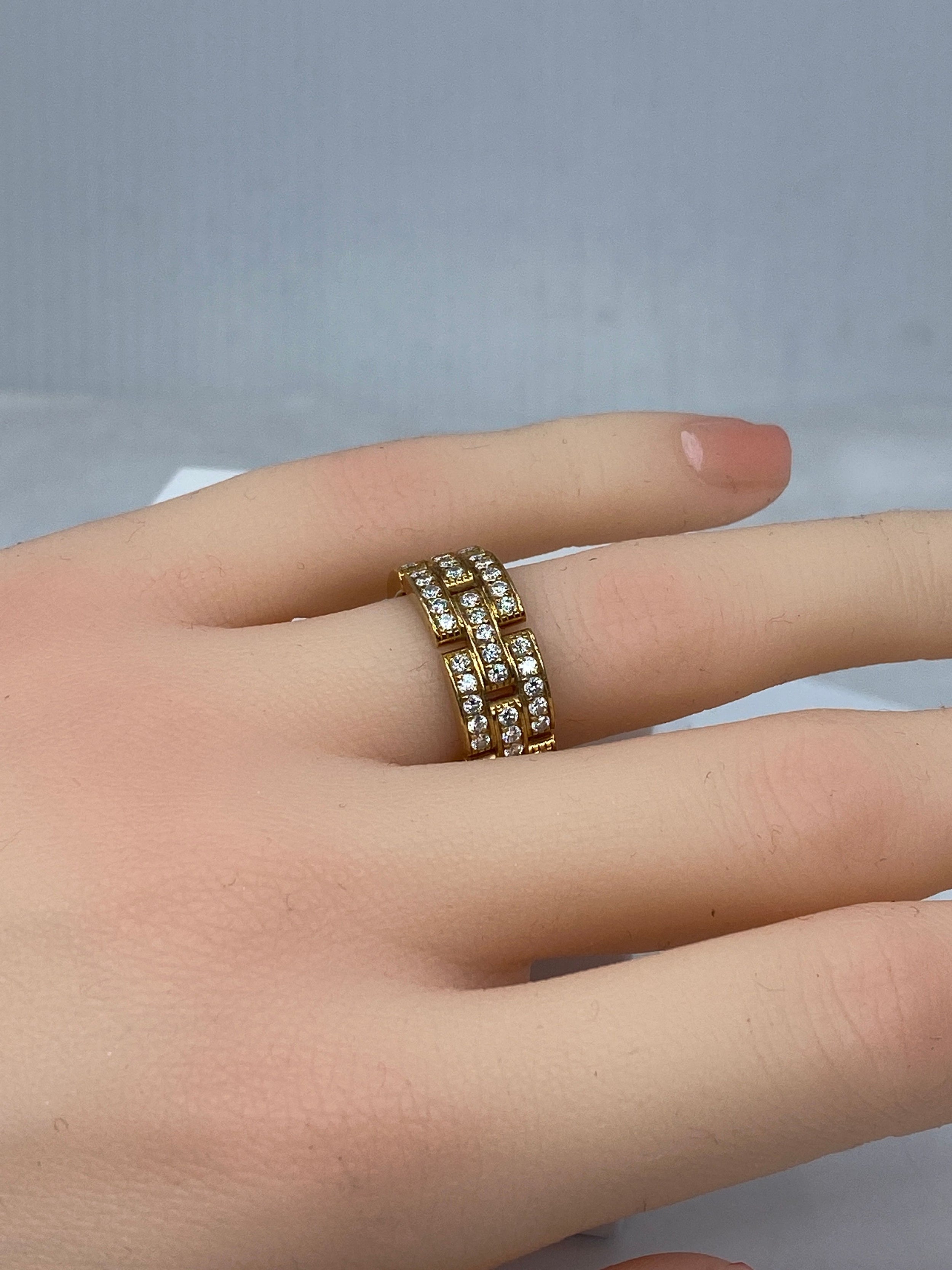 CARTIER ring with PANTHÈRE links in yellow gold and diamonds