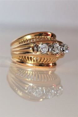 Bague Rétro Trilogie De Diamants