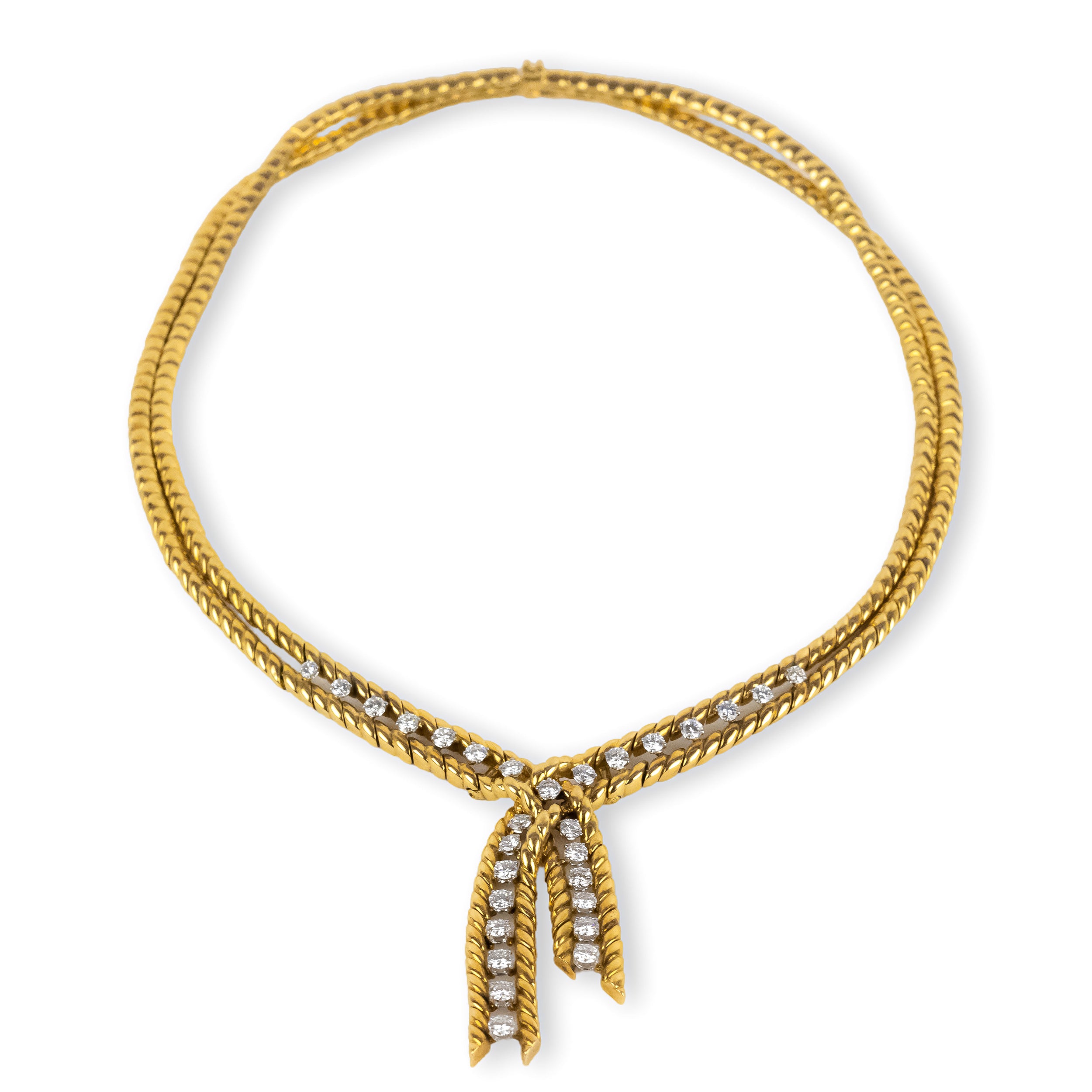 Collier Négligé BOUCHERON en or jaune et diamants