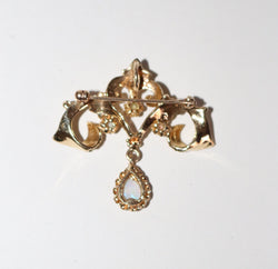 Broche Napoléon III Or Jaune Et Opales