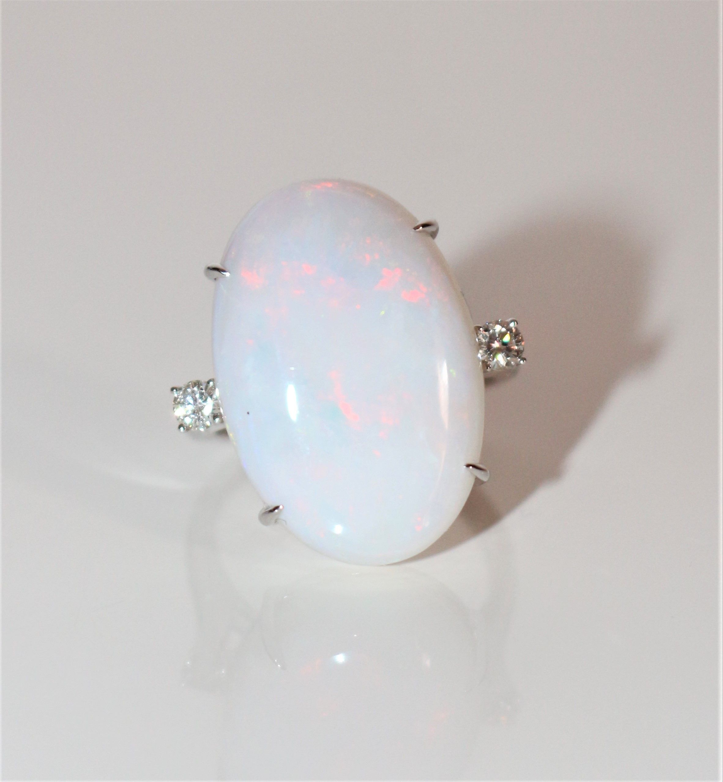 Bague Opale Blanche d’Australie