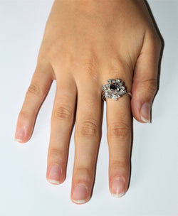 Bague Fleur Tourbillon Diamants