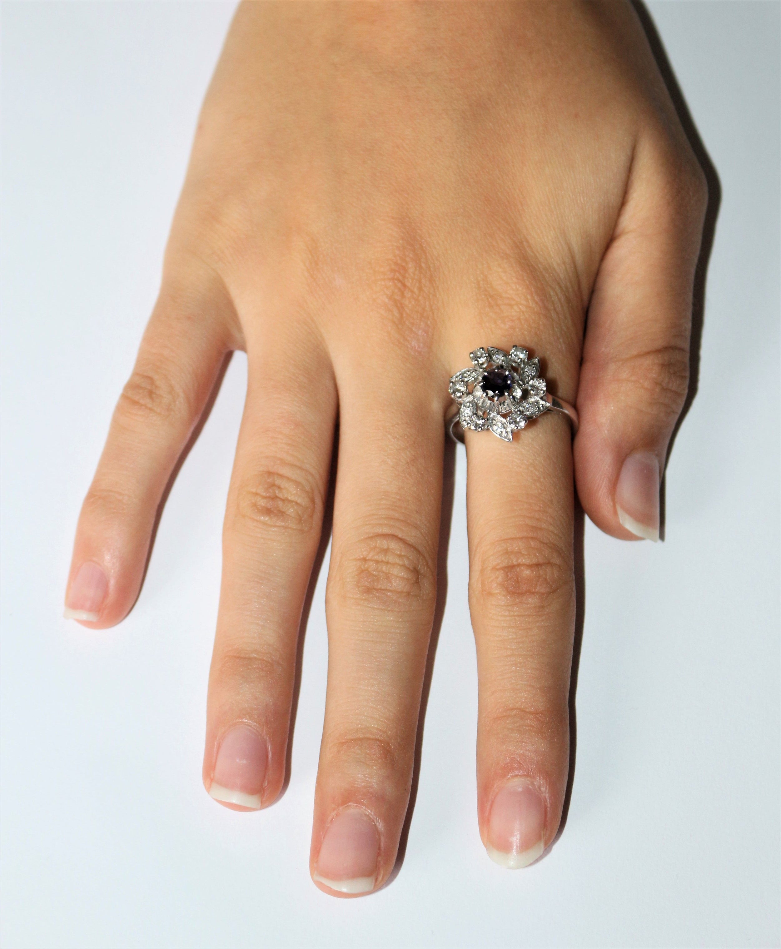 Bague Fleur Tourbillon Diamants