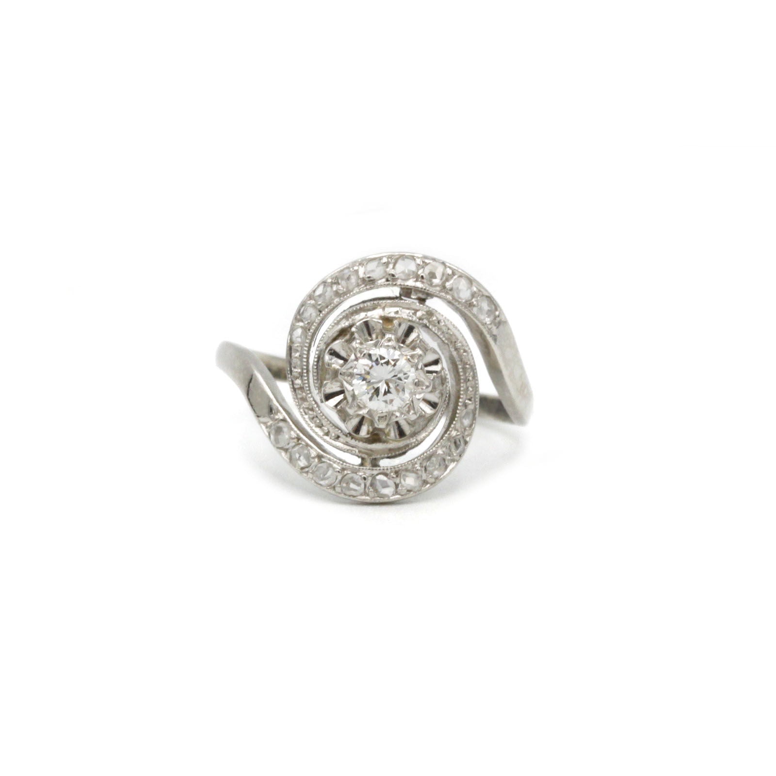 Bague - Or, Platine & Diamants