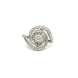 Bague - Or, Platine & Diamants