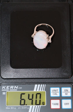 Bague Opale Blanche d’Australie