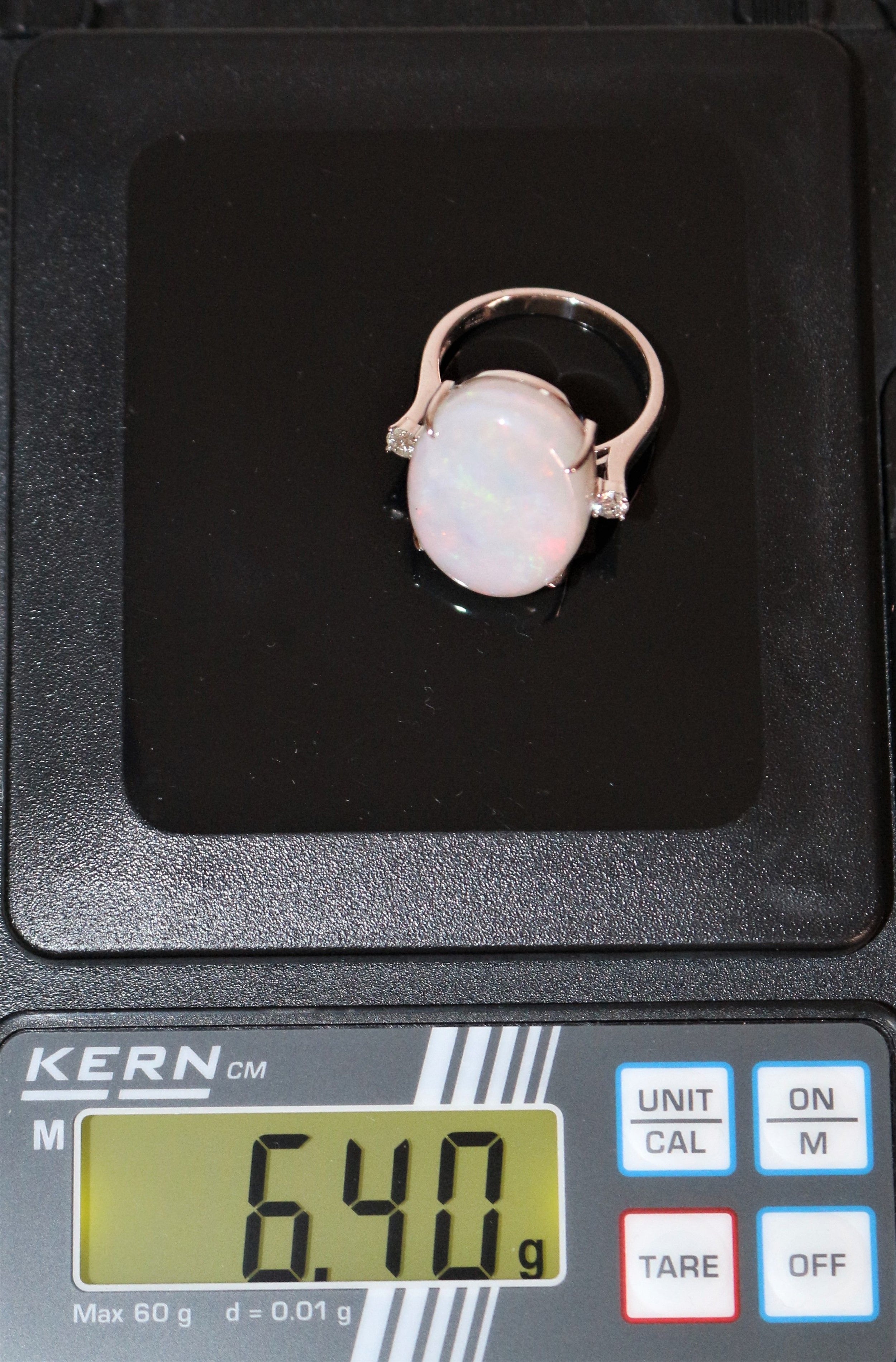 Bague Opale Blanche d’Australie