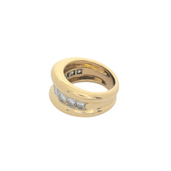 Bague en or jaune et diamants