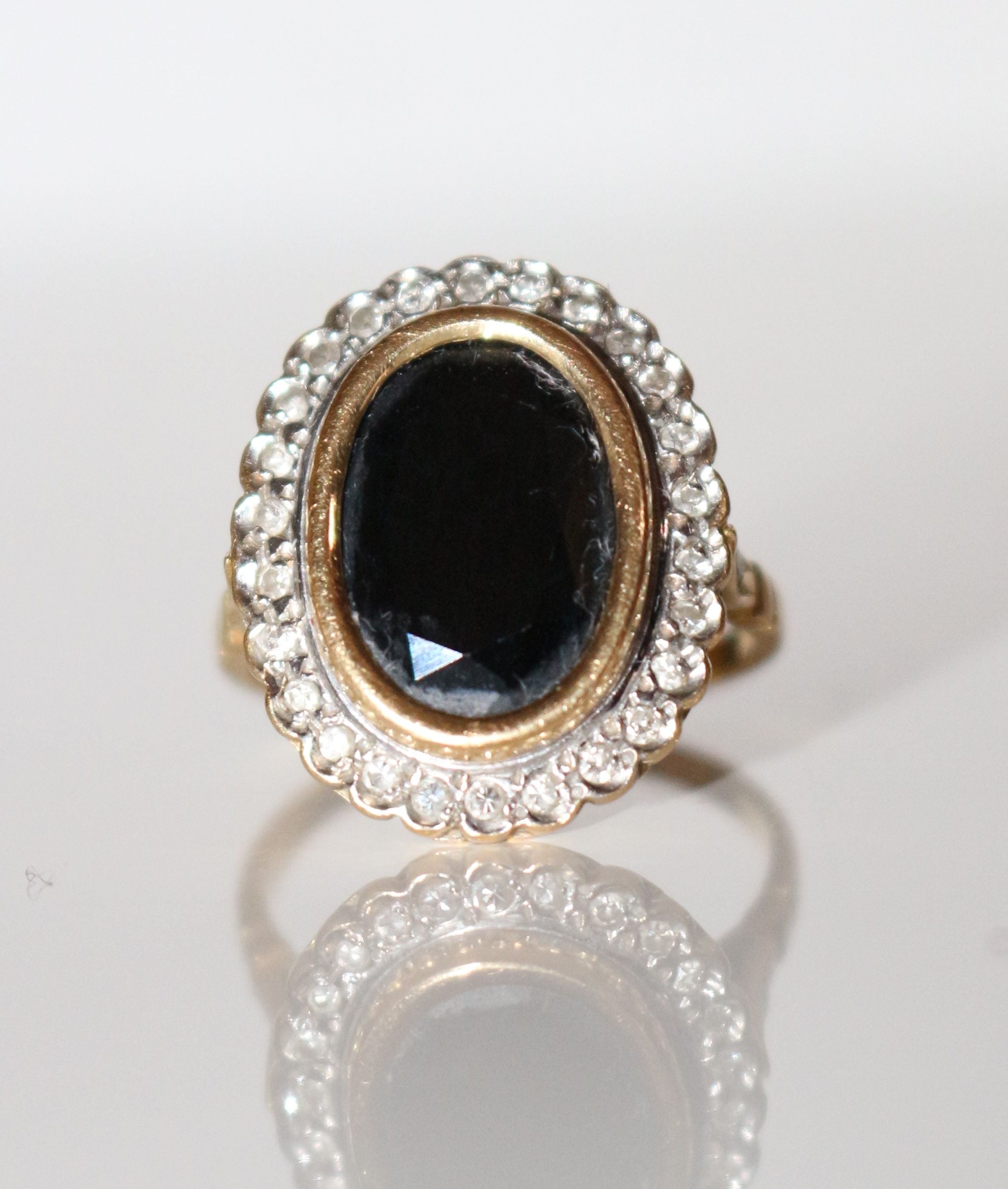 Bague Pompadour Saphir Diamants