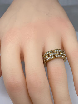 CARTIER ring with PANTHÈRE links in yellow gold and diamonds