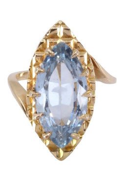 Bague moderne en or jaune et topaze