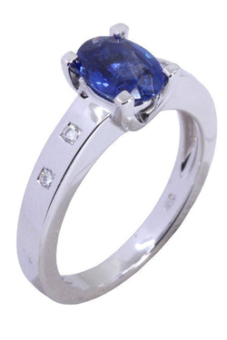 Bague GAREL Tara en or blanc, saphir et diamants