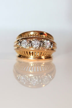 Bague Rétro Trilogie De Diamants