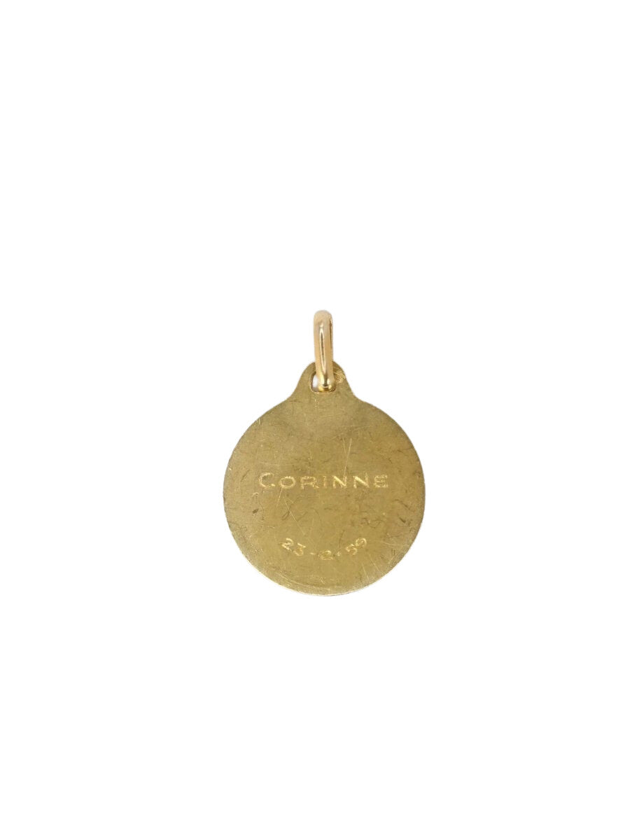 Médaille Augis Ange Raphael en or des années 1950 - Castafiore