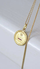 Médaille d'amour Augis or jaune et diamants - Castafiore