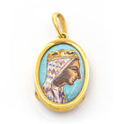 Médaille de Montserrat en or et émail d'occasion - Castafiore