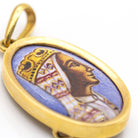 Médaille en or et émail de la Vierge Montserrat d'occasion - Castafiore