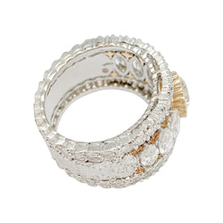 Bague bandeau BUCCELLATI, diamants jaune