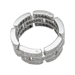 Bague CARTIER "Maillon Panthère" or blanc, diamants
