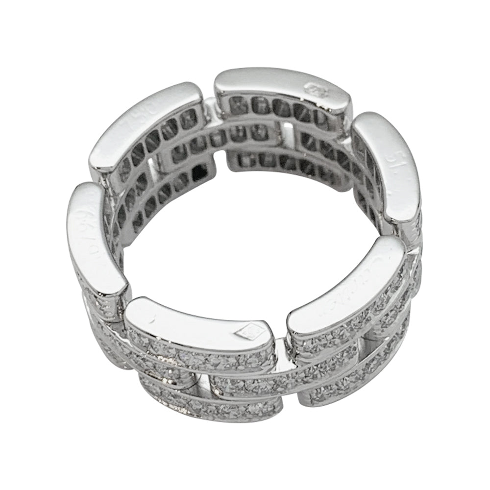 Bague CARTIER "Maillon Panthère" or blanc, diamants