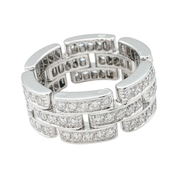 Bague CARTIER "Maillon Panthère" or blanc, diamants