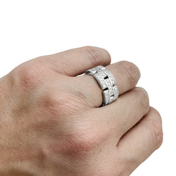 Bague CARTIER "Maillon Panthère" or blanc, diamants