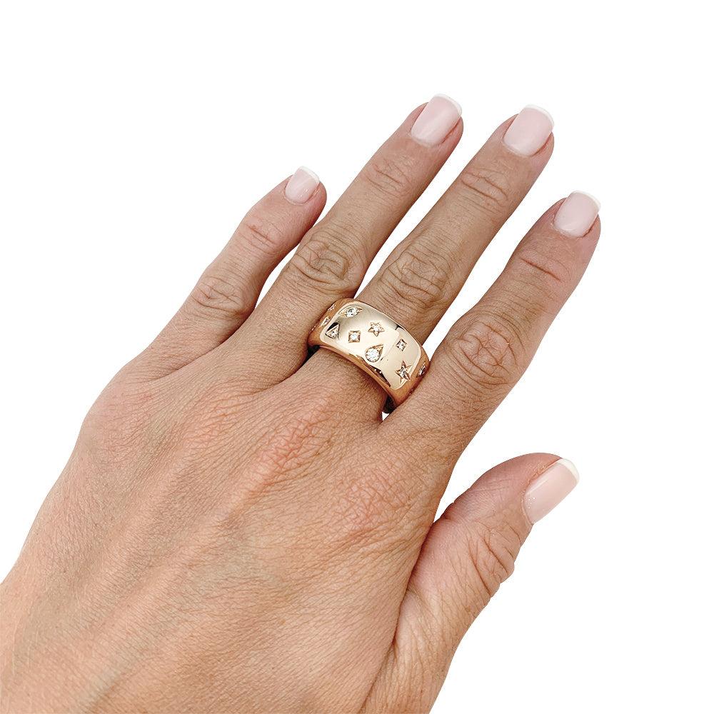 Bague Pomellato, "Iconica", or rose, diamants