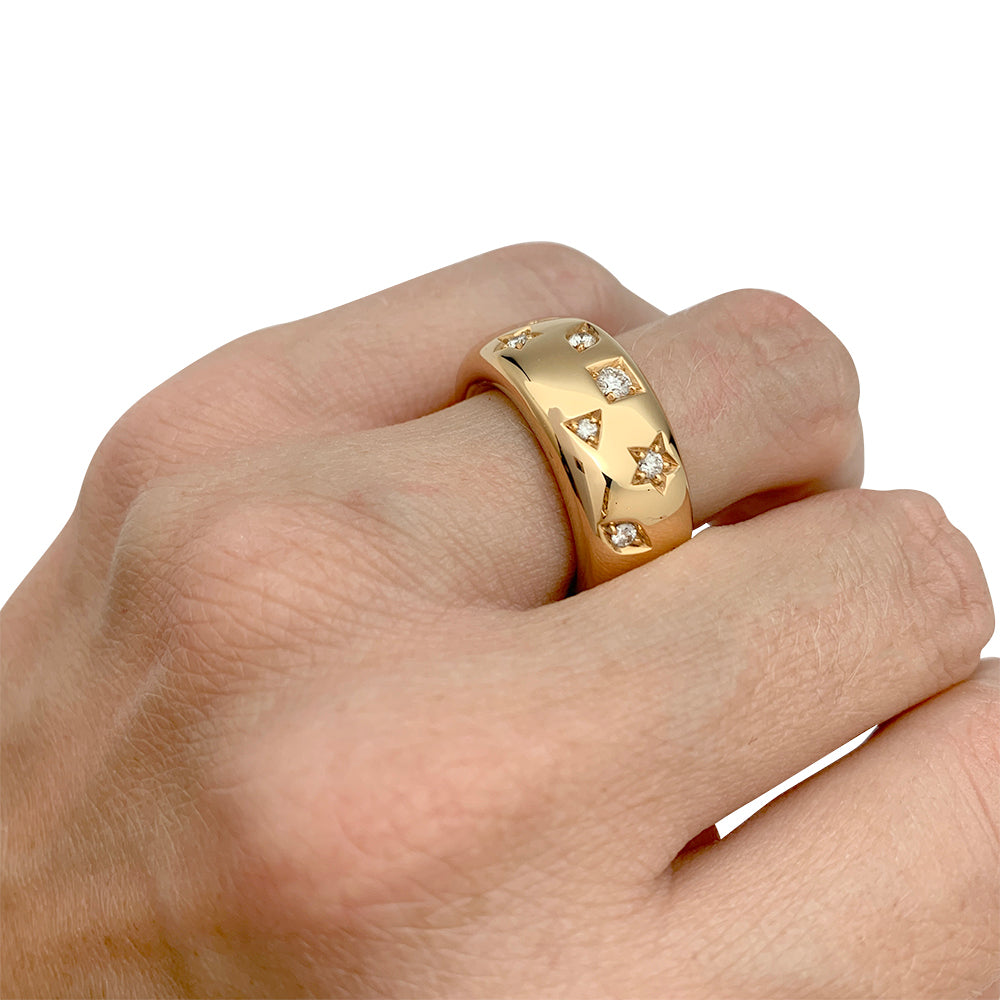 Bague Pomellato, "Iconica", or rose, diamants