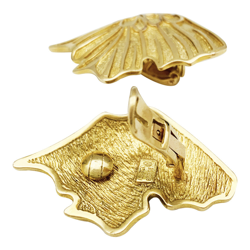 Boucles d'oreilles Lalaounis "Ailes" en or jaune