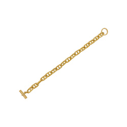 Yellow gold bracelet, navy mesh