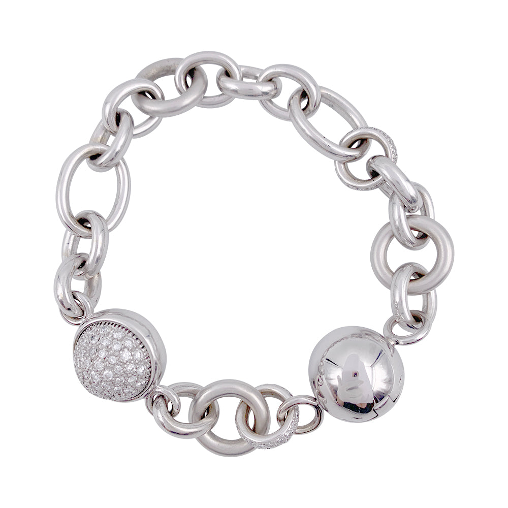 Pomellato bracelet in white gold, diamonds