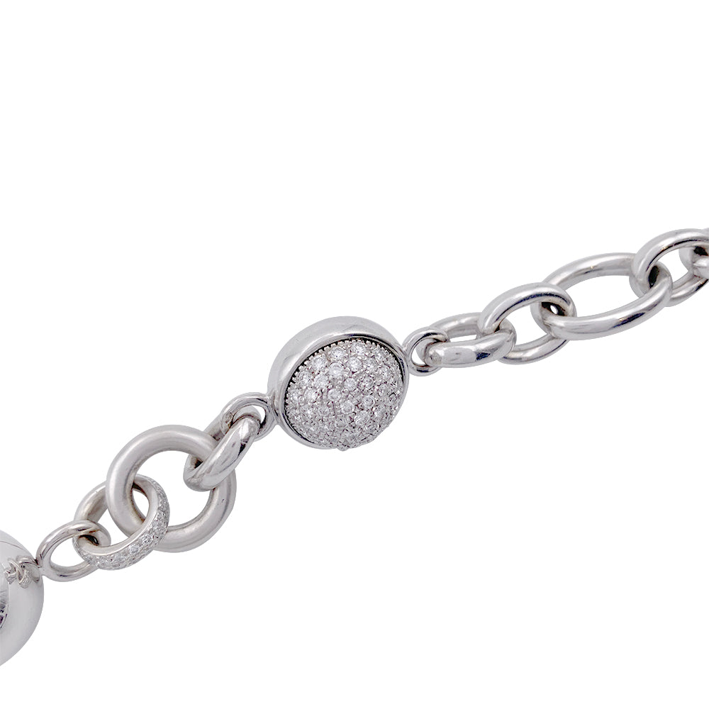 Pomellato bracelet in white gold, diamonds