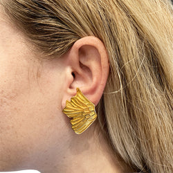 Lalaounis “Wings” earrings in yellow gold
