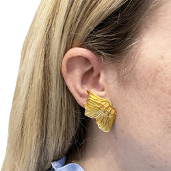 Lalaounis “Wings” earrings in yellow gold