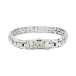 Montre Art Déco en platine et diamants. - Castafiore