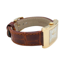 Montre Boucheron, "Reflet-Icare", or jaune, cuir. - Castafiore