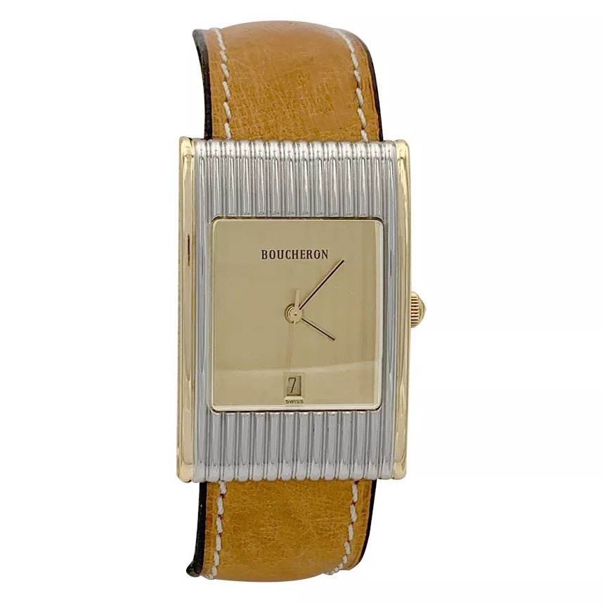 Montre Boucheron, "Reflet", or jaune, acier. - Castafiore