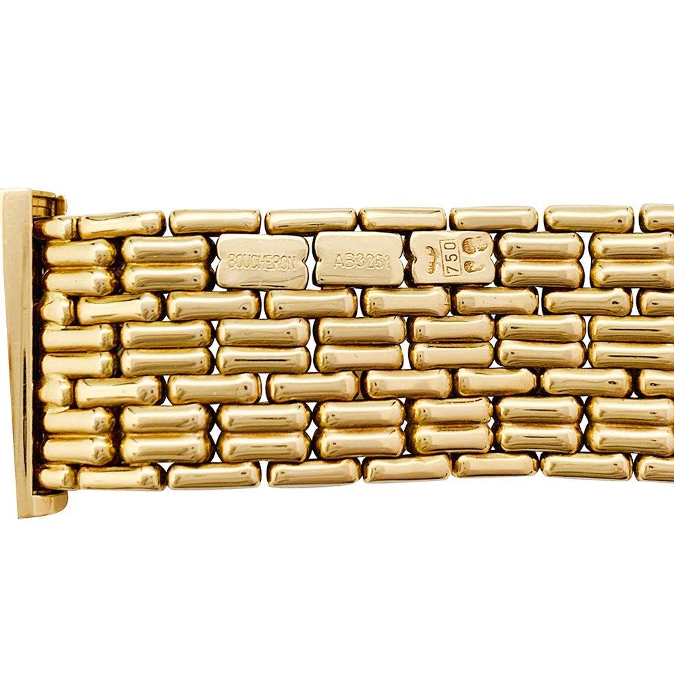 Montre Boucheron "Reflet" or jaune et diamants. - Castafiore