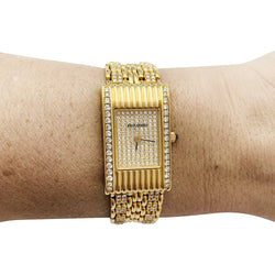 Montre Boucheron "Reflet" or jaune et diamants. - Castafiore